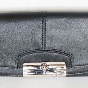 F48982 Authentic Coach Kristen Black Leather Slim